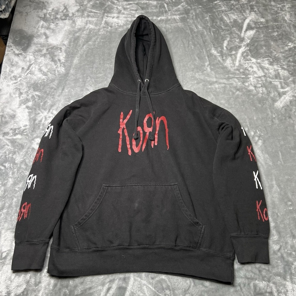 KORN Hoodie Adult XL Serenity of Suffering‎ Rock Band Pullover Sweatshirt Y2K
